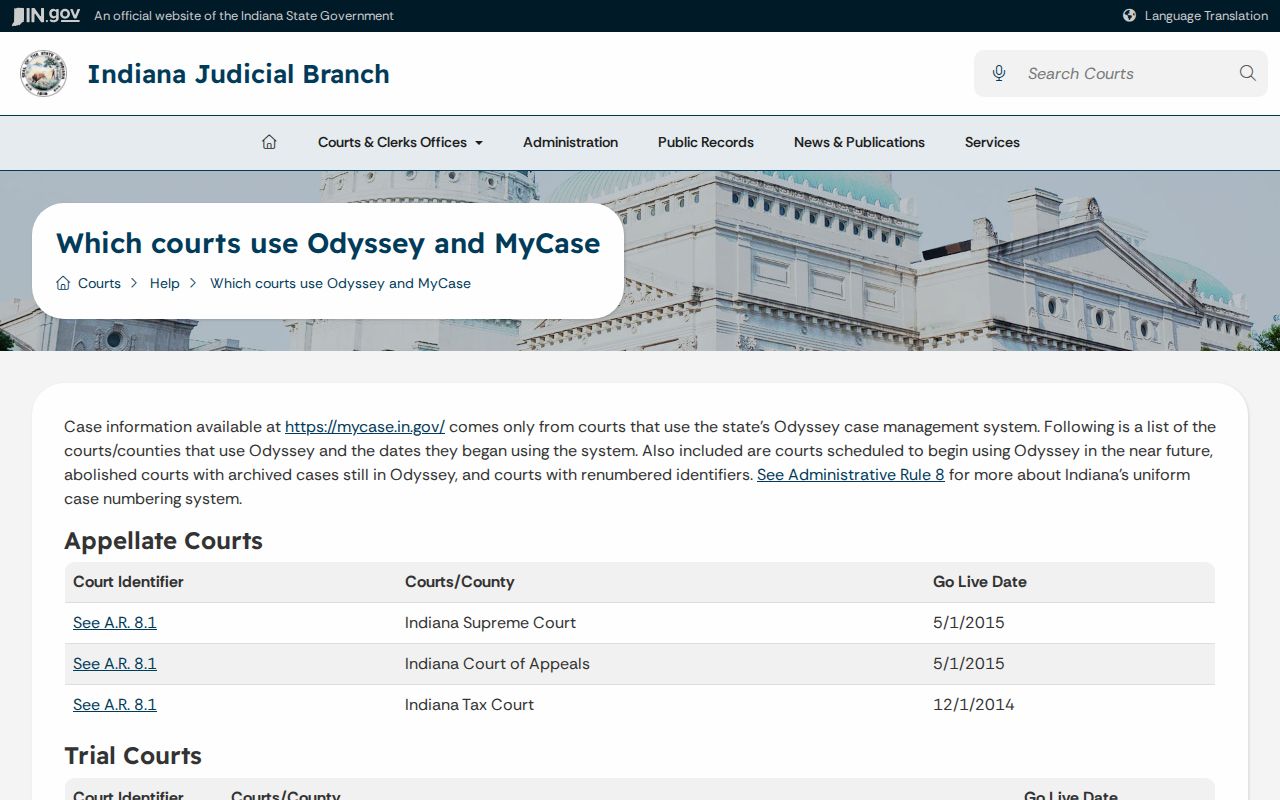 Gibson County warrant records Odyssey courts